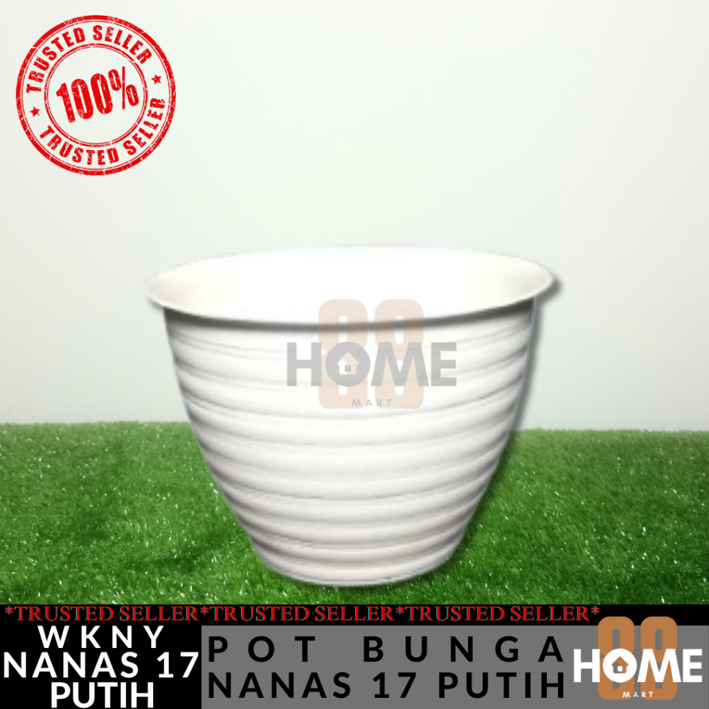 WKNY NANAS 17 PUTIH - POT BUNGA NANAS / POT BUNGA NANAS 17 / POT BUNGA / POT TUMBUHAN / POT TANAMAN 
