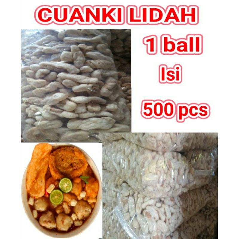 

Cuanki Lidah stik 1 ball isi 500 pcs enak gurih special baso aci, seblak