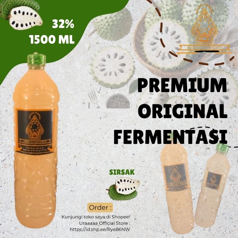 

minuman tradisional fermentasi 1500ml bersegel rasa sirsak