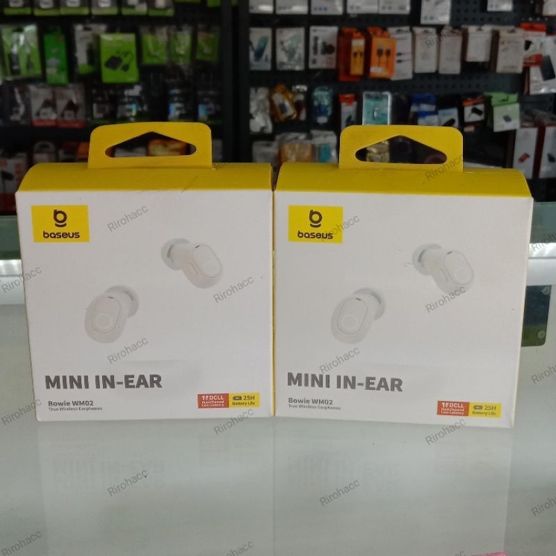 BASEUS headset bluetooth WM02 TWS TRUS WIRELESS EARBUDS BLUETOOTH