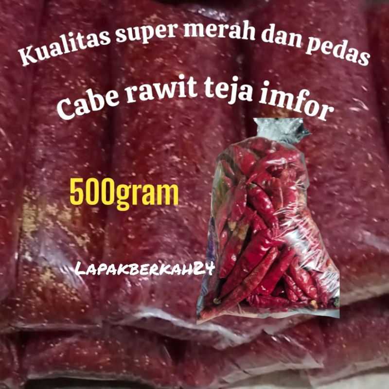 

murah ( 500grm ) CABE RAWIT TEJA CAPLAK KERING KUKITAS SUPER PEDAS TANPA TANGKAI