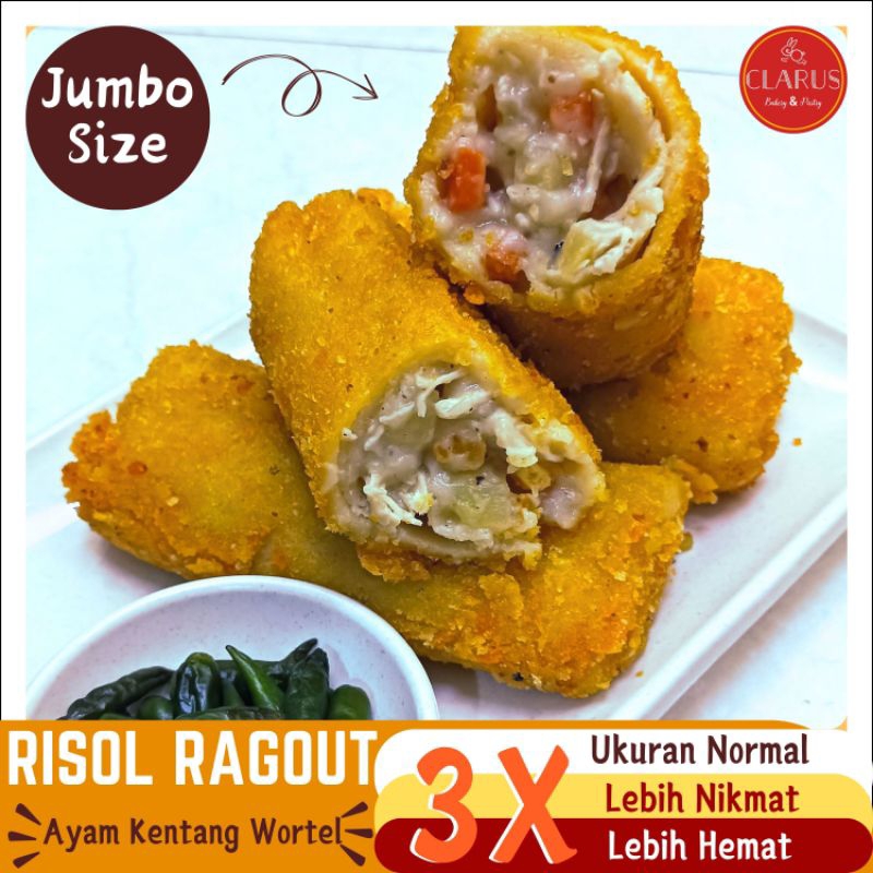 

Risoles Ragout Ayam Sayur Enak Jumbo Clarus - Frozen Food