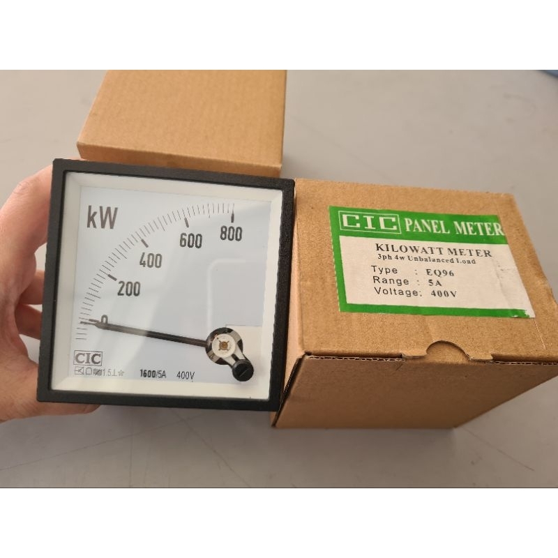 Kilowatt Meter Analog CIC 800 KW Via CT 1600/5A KW Meter CIC lengkap dengan CT