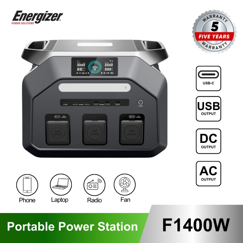 Energizer Portable Power Station 1152Wh / F1400W Genset Portabel untuk Outdoor dan Camping