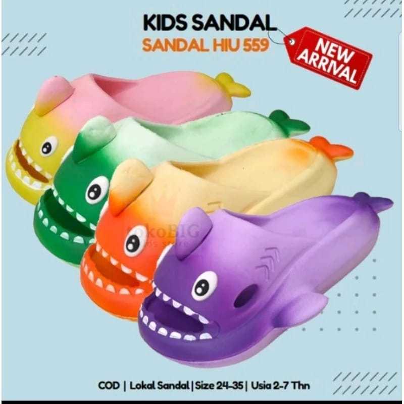 Sendal Karet Hiu Anak Sendal Hiu Dewasa Sendal Lucu Sandal Slop Karakter