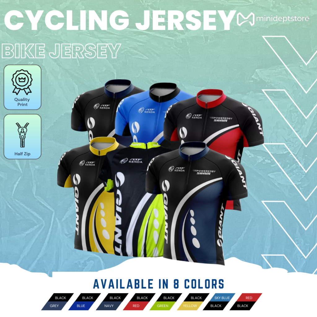 Jersey Sepeda Kaos Sepeda GIANT Roadbike MTB Lengan Pendek