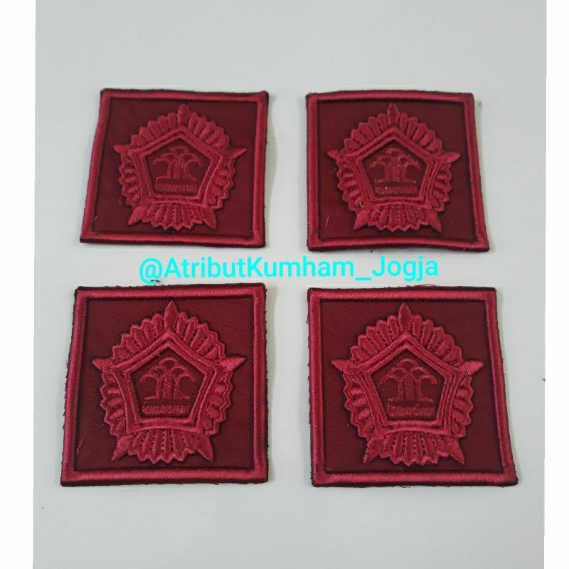 tanjab tactical / tanda jabatan seragam tactical merah marron kumham