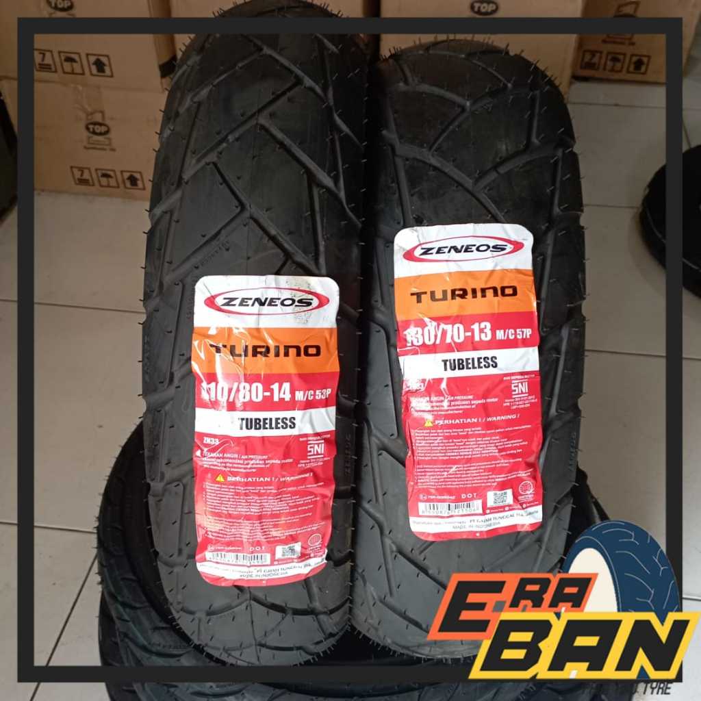 PAKET BAN LUAR ZENEOS TURINO 130 70 RING 13 DAN 110 80 RING 14 TUBELESS ADV