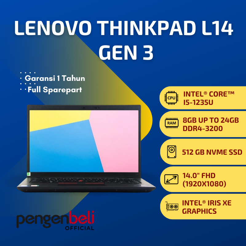 Pengen beli Laptop Lenovo Terbaru | Core I5 Gen 12 | I5-1235U | Wifi 6 | Ram 24 GB DDR 4 | SSD 512 G