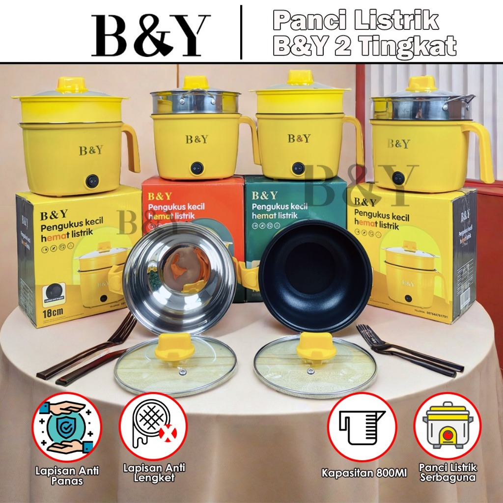 Panci Masak Elektrik Anti Lengket / Panci Masak Elektrik Portable / Panci Masak Elektrik Mini