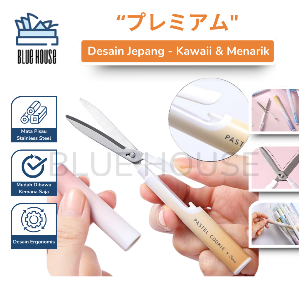 

Gunting Kecil Lipat ATK Bentuk Pena Tajam Praktis Serbaguna Desain Jepang Kualitas Premium