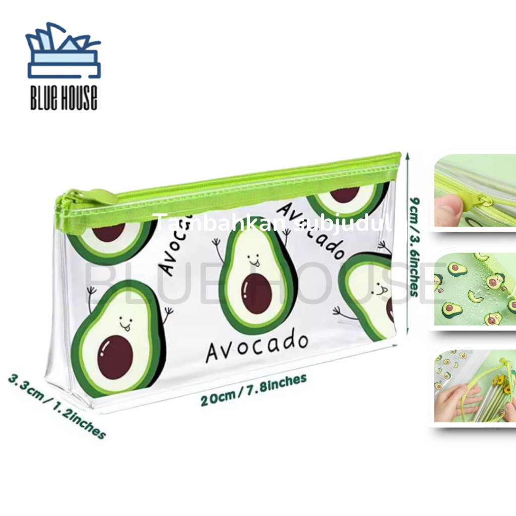 

Tempat Pensil ATK Motif Buah Avocado Lucu Transparan Anti Air Anti Sobek Tahan Lama Muat Banyak
