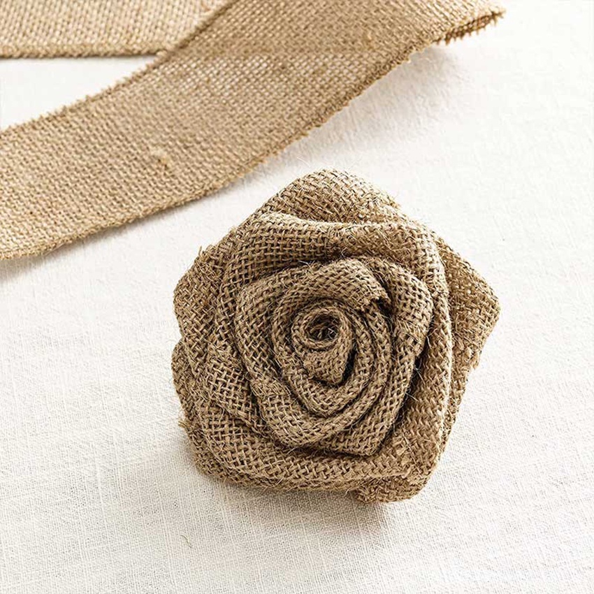 OneKlik - 10m Pita Goni Anyam Pita Goni Roll Jute Ribbon Burlap Decoration Hessian Burlap Pita Tali