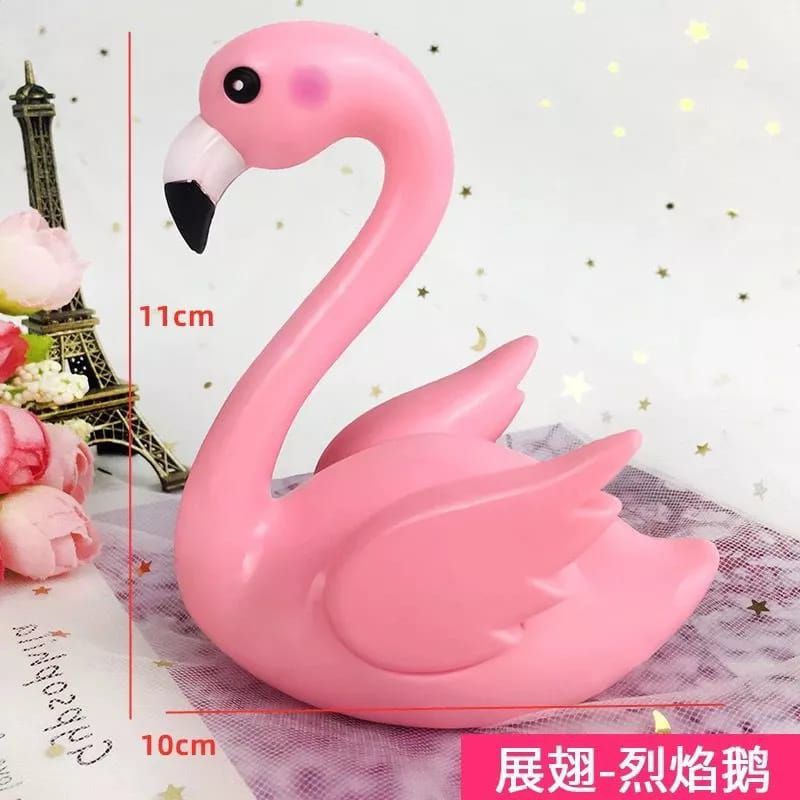 {JY} Topper Kue  Flamingo / Dekorasi Kue Ulang Tahun Motif Burung Flamingo / Hiasan Kue Ulang Tahun 