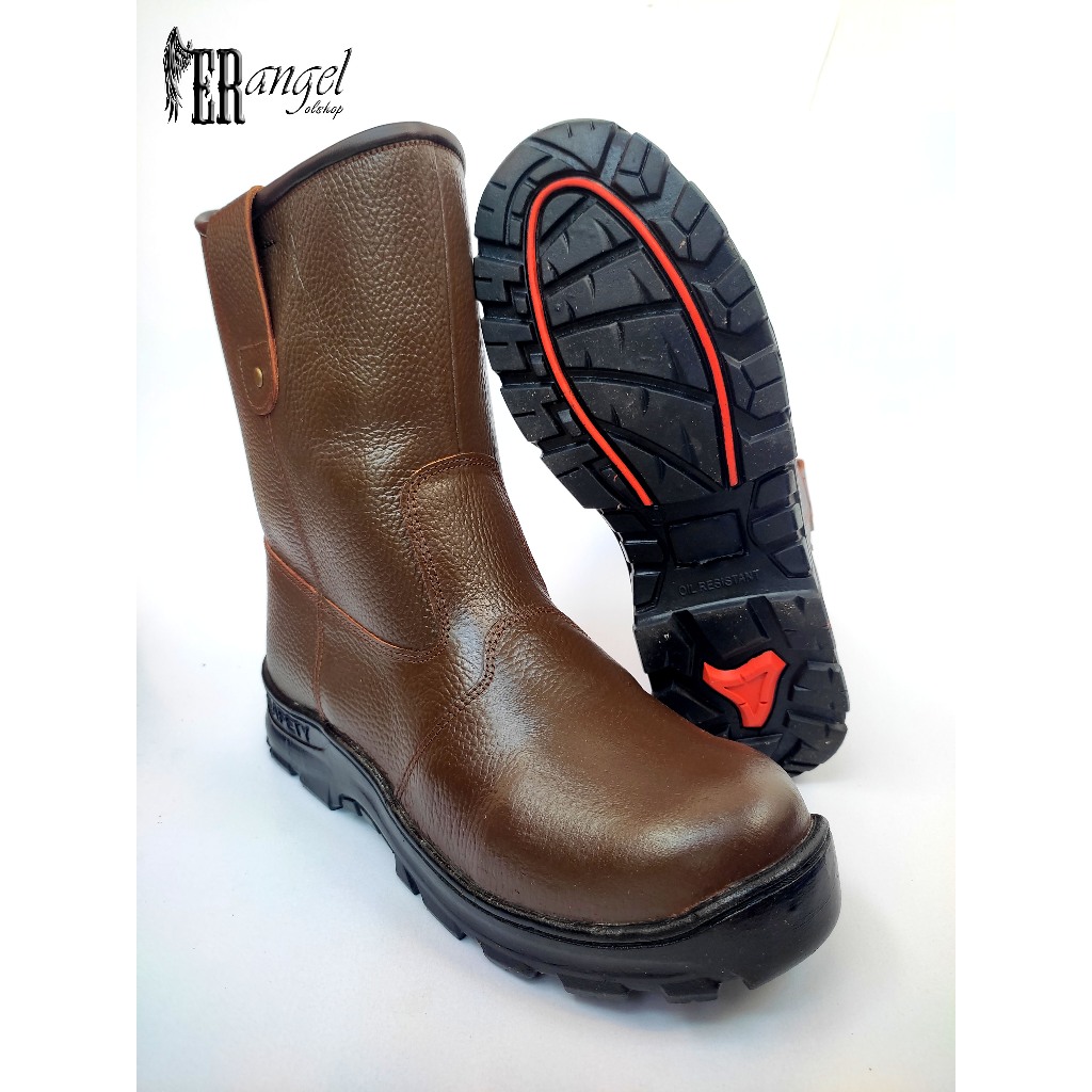 sepatu safety boots kerja proyek kulit kruser