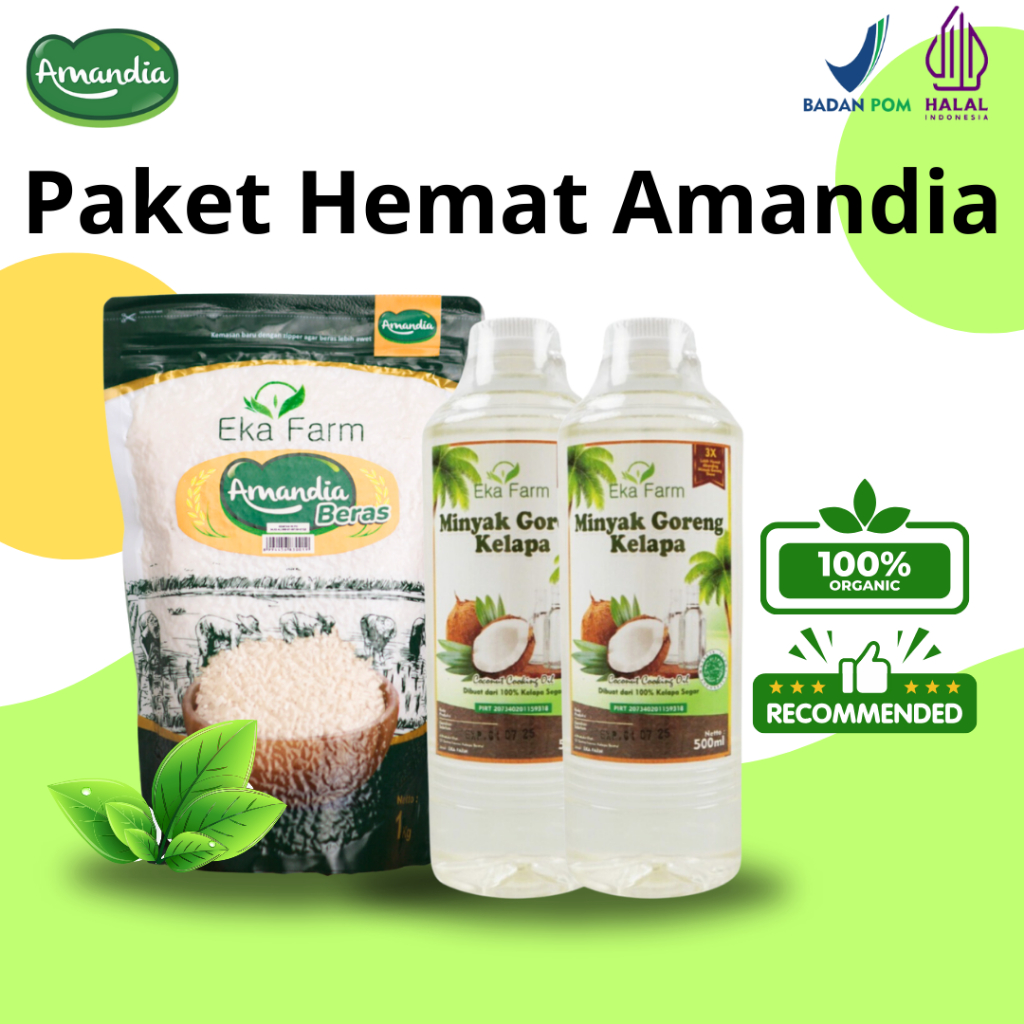 

Paket Hemat Amandia beras 1 kg & minyak goreng