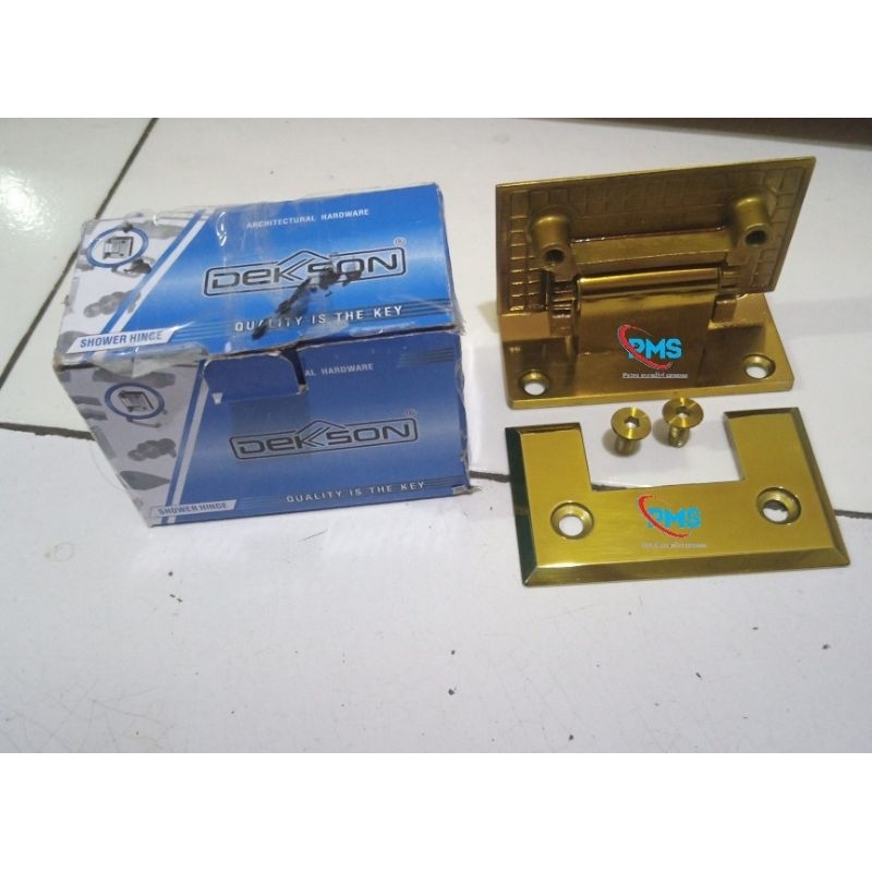 engsel pintu kaca shower hinge dekkson glass to wall gold