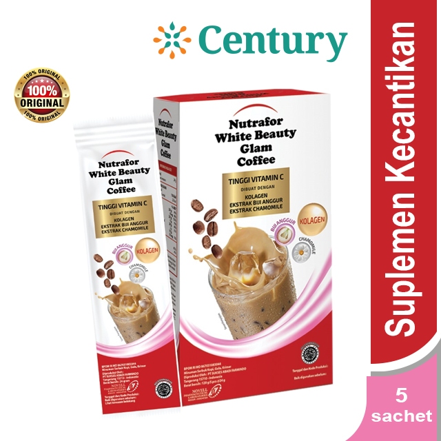 

NUTRAFOR WHITE BEAUTY GLAM COFFEE ISI 5 SASHEET / COFFE COLLAGEN / MINUMAN