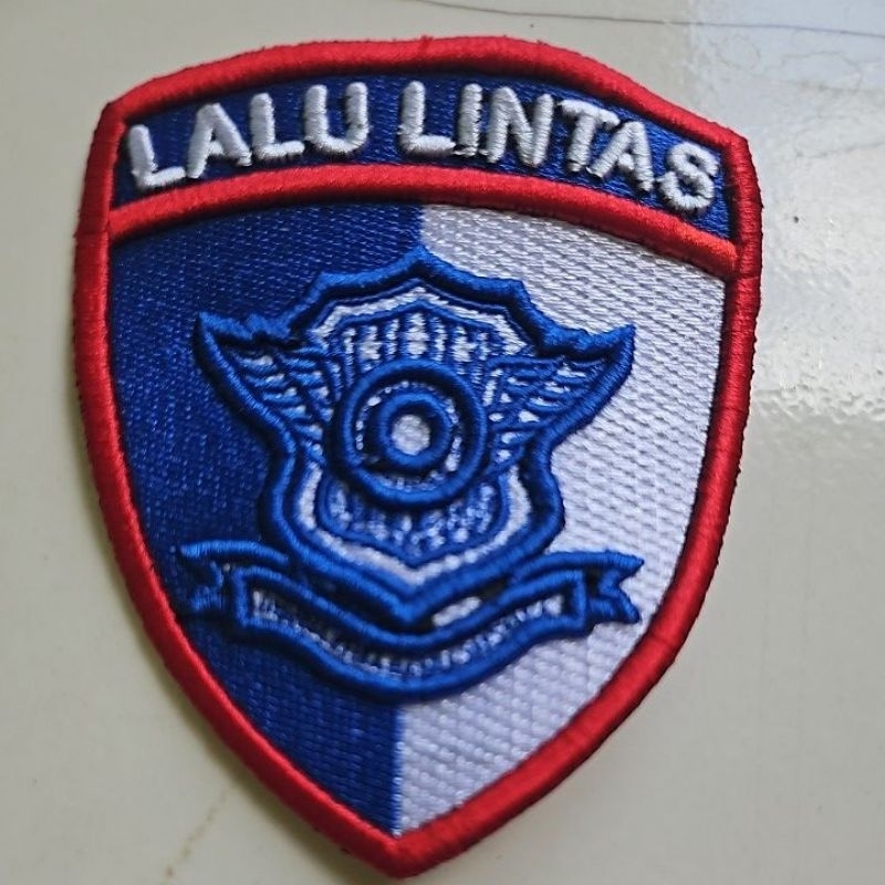 logo polisi lalu lintas terbaru bordir timbul