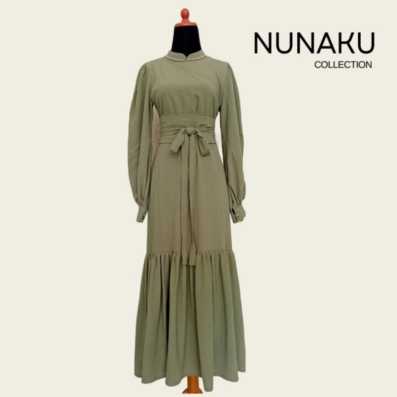 Raya Gamis wanita/ Gamis Hijabers/ Gamis Crinkle/ Dress Korea Style