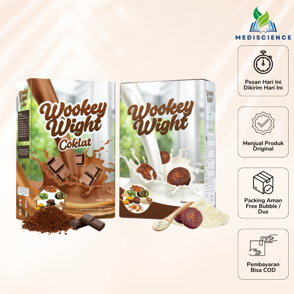 

Wookey Weight 220g Original Susu Penambah Berat Badan Rasa gula aren Dan Coklat susu gemuk tubuh suplemen vitamin penggemuk badan