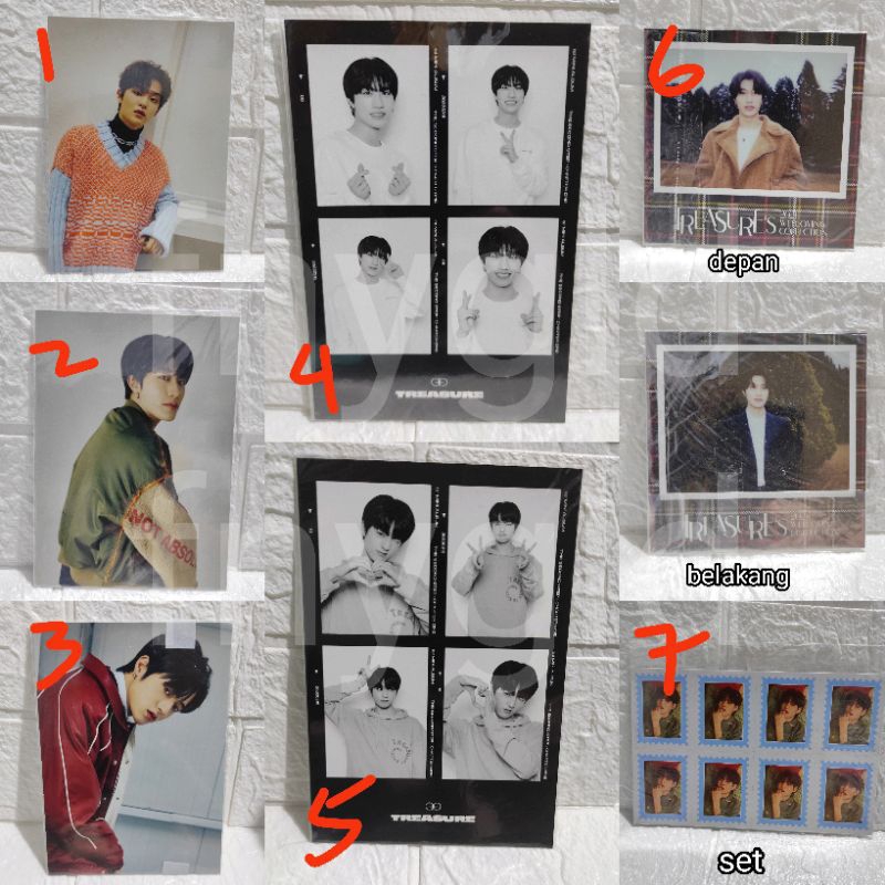 Official postcard 4 cuts aab TREASURE jihoon yedam haruto yoshi welcoming collection welcol id photo