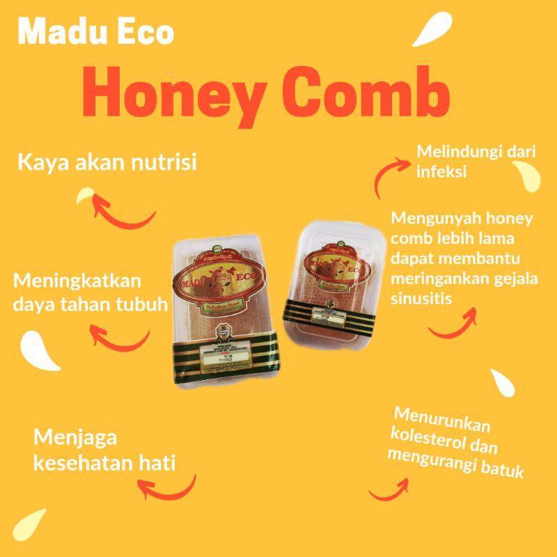 

Madu Eco Honey Comb 250 gram | Madu Asli | Madu Murni | Madu Sarang Asli | Madu Sarang Murni