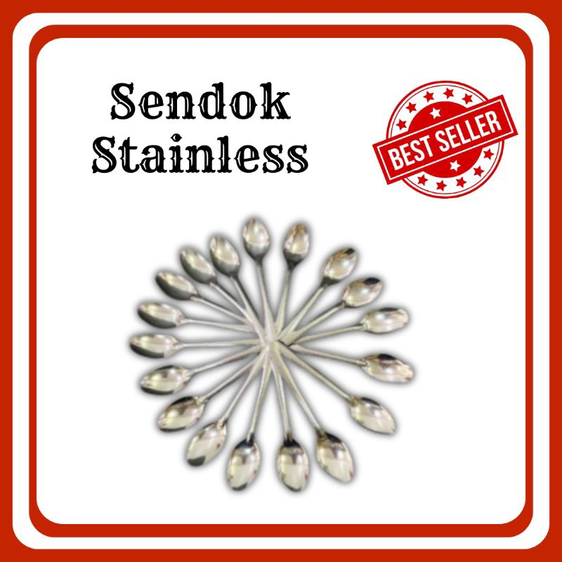SENDOK STAINLESS - SENDOK MAKAN - TEBAL - 1 LUSIN & 1/2 lusin