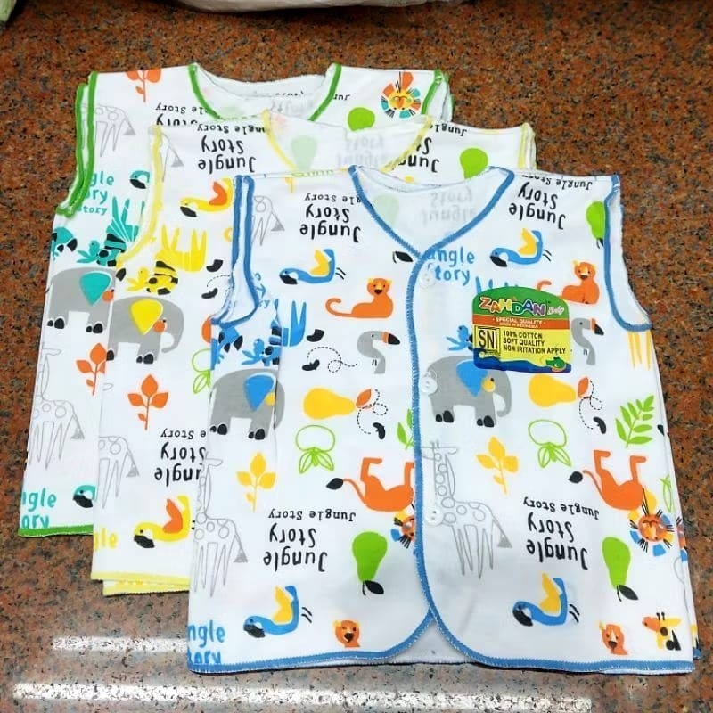 zahdan  6pcs baju bayi zahdan kutung motif full printing baju harian bayi lembut dan halus