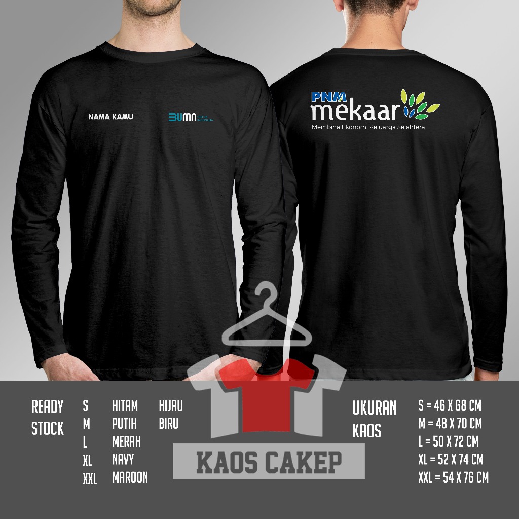 Kaos PNM MEKAAR Gratis Nama Kamu Lengan Panjang Baju Distro