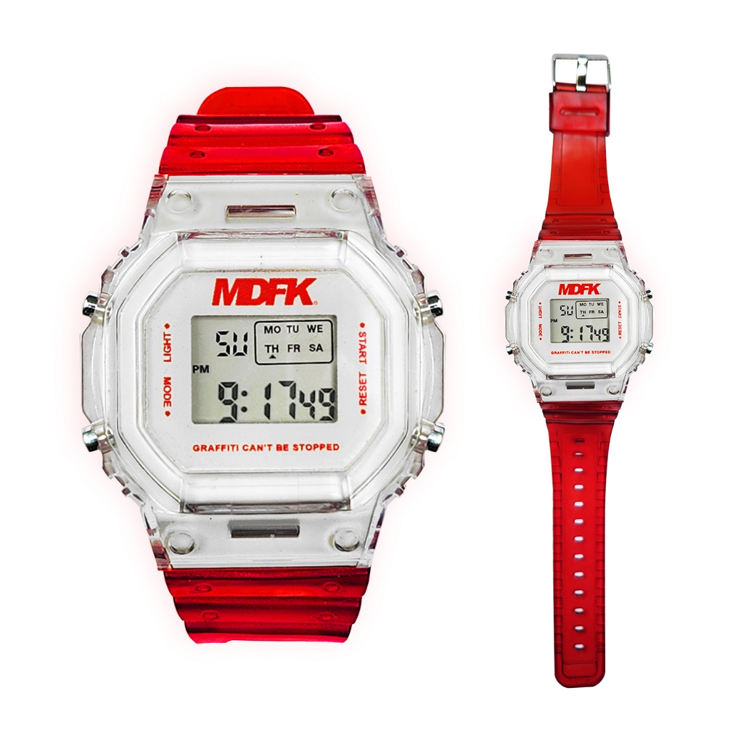 MDFK TRANSPARENT COLOUR WATCH | JAM TANGAN BASIC MDFK