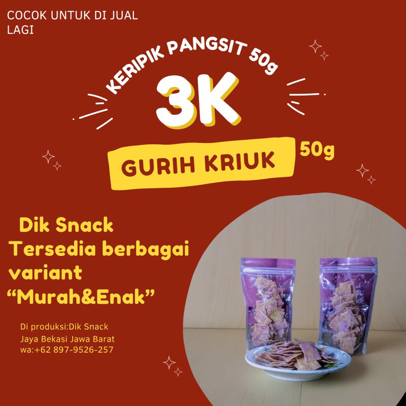 

Keripik pangsit Taro 50g cocok untuk di jual lagi / snack murah