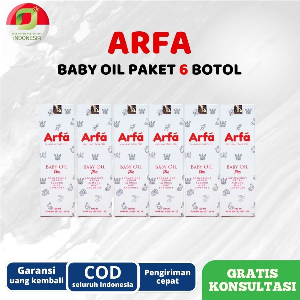 ARFA Natural Baby Oil Untuk Merawat Kulit Bayi - 6 Botol