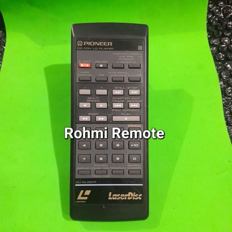 REMOTE REMOT DVD LD PLAYER PIONEER CU-CLD017 ORIGINAL ASLI