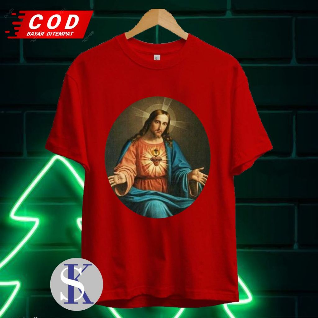 PAKAIAN PRIA WANITA ATASAN T-SHIRT KAOS GAMBAR JESUS WELLCOM
