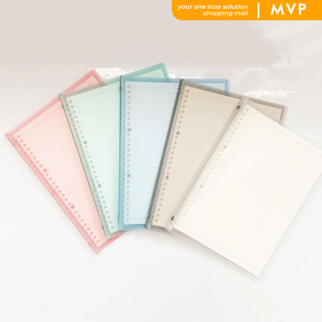 

Binder Pastel Transparan 60 Lembar Kertas Buku Vivid Catatan Notes Binding Clip B5 26 Ring
