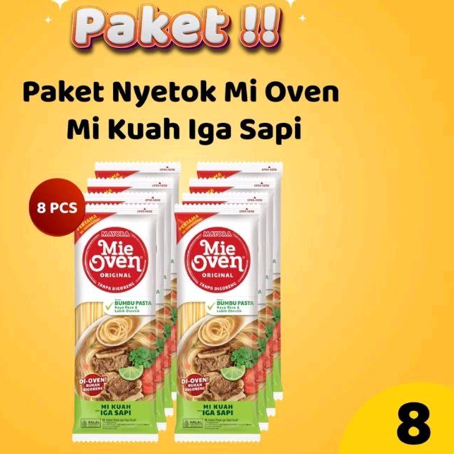 

Mie Oven Mi Instan Kuah Rasa Iga Sapi (Bundle 8pcs)