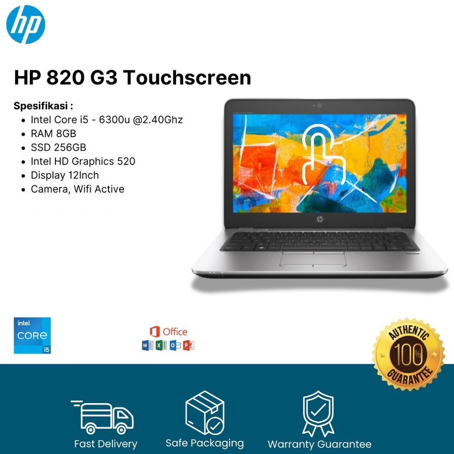 JUAL MURAH Laptop HP Elitebook 820 G3 Touchscreen