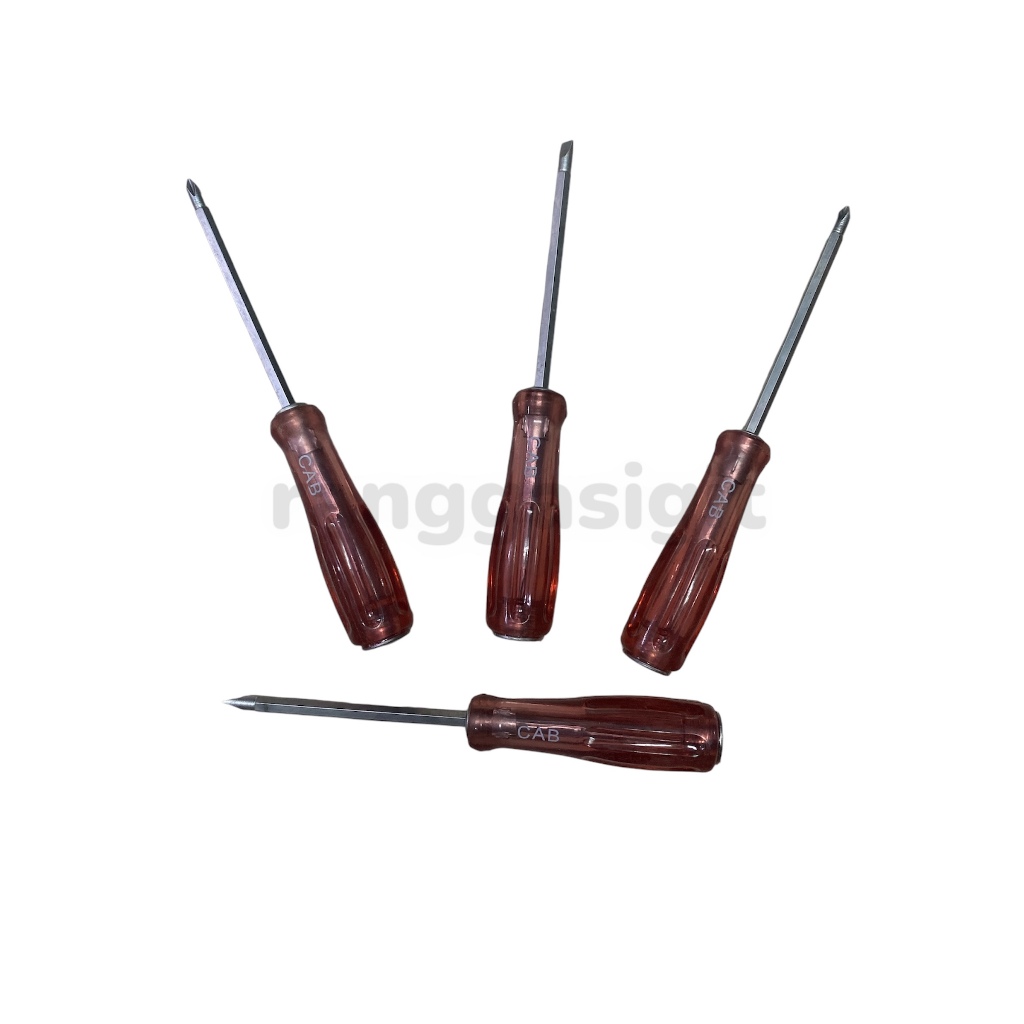 CAB Obeng Ketok Bolak Balik Transparant Panjang 4 Inch