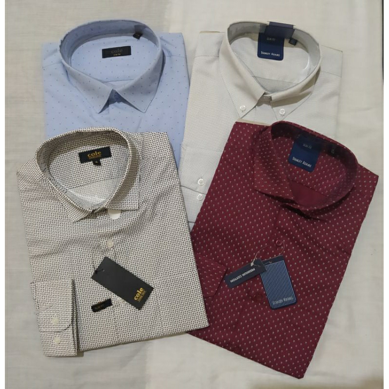 STANLEY ADAMS, COLE - Kemeja Formal / Casual Lengan Panjang Slim Fit