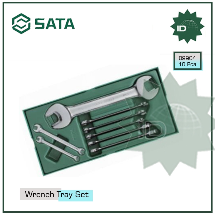 Sata Kunci Pas Double Set 10 pcs Metric Tray Set Sata 09904