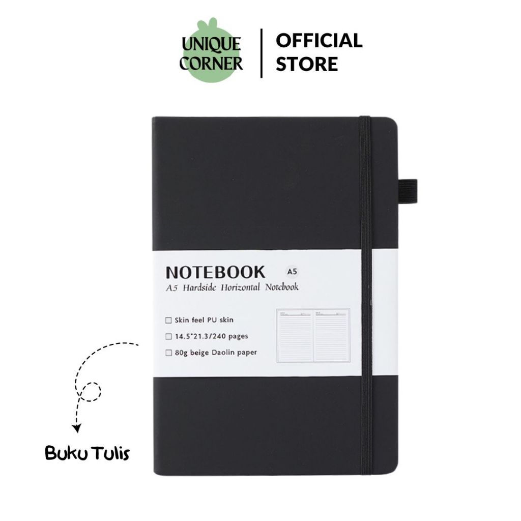 

UQ - (120 Lembar) Buku Tulis A5 Bisnis Notebook Catatan Jurnal Cover Kulit PU Berwarna STY7057
