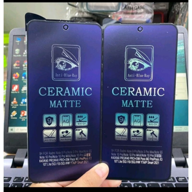 TEMPERED GLASS CERAMIC BLUE INFINIX HOT 11 / HOT 11S NFC