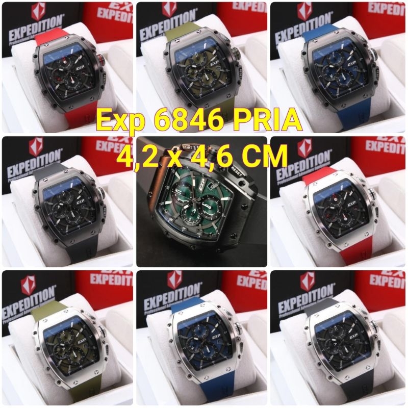 JAM TANGAN PRIA EXPEDITION E 6782 / E 6800 / E 6846 RUBBER ORIGINAL GARANSI RESMI/JAM EXPEDITION COW