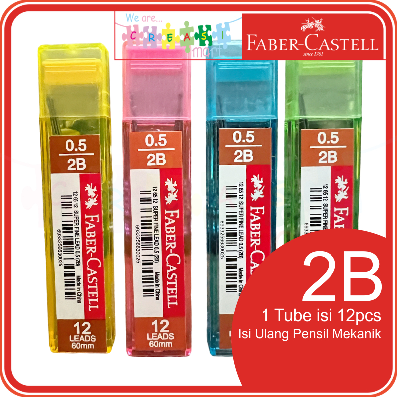 

Faber Castell Lead Refill / Isi Ulang Pensil Mekanik 0.5 2B Automatic Pencil 12pcs/Tubes