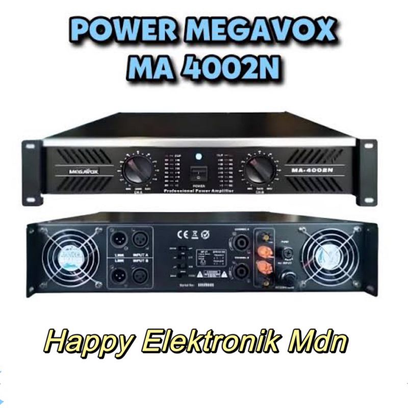MEGAVOX POWER AMPLIFIER MEGAVOX MA4002 POWER MEGAVOX MA4002 POWER MEGAVOX 4000 WATT OUTPUT POWER AMP