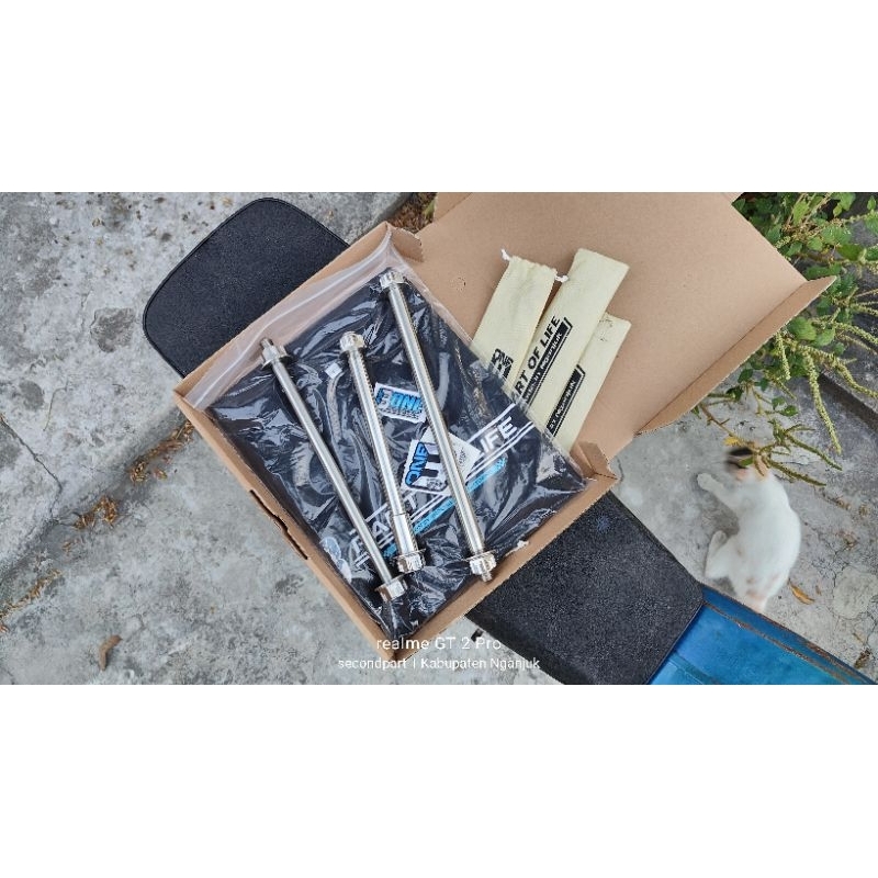 as roda depan ninja as swing arm kaze as roda belakang kaze set original Bone