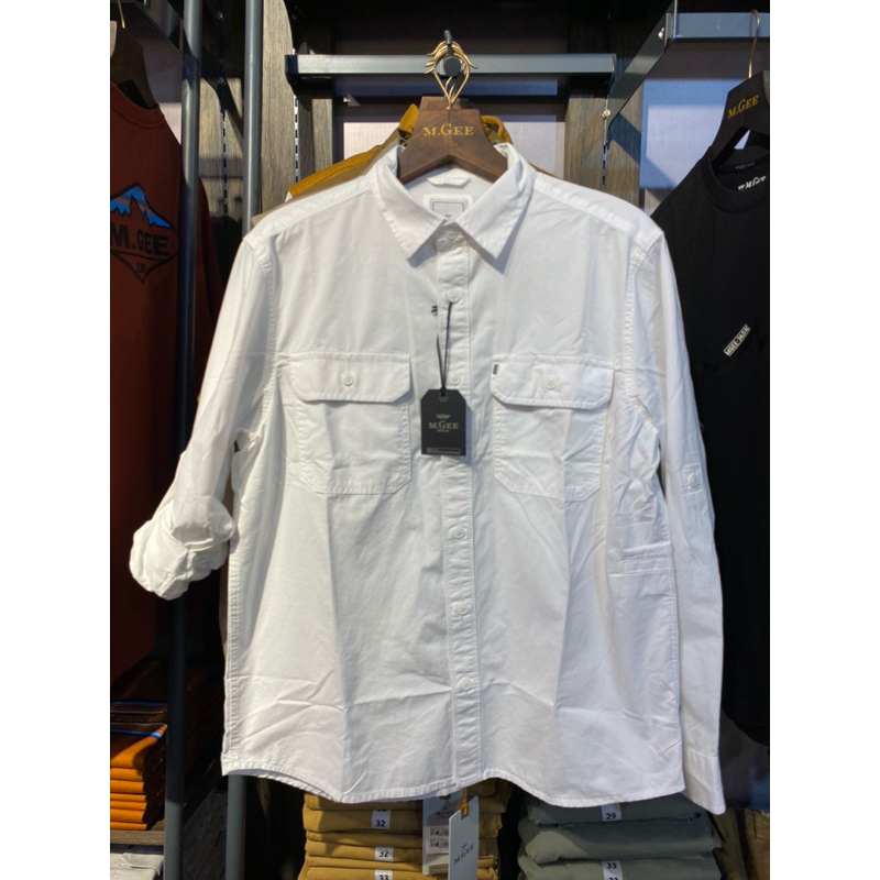 KEMEJA PUTIH OUTDOOR TACTICAL | KEMEJA KERJA LAPANGAN MGEE ORIGINAL CAMPER CKPR 006 white
