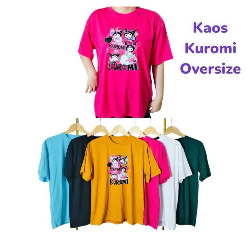 Kaos Oversize Kuromi T-Shirt Oversize Viral Kuromi