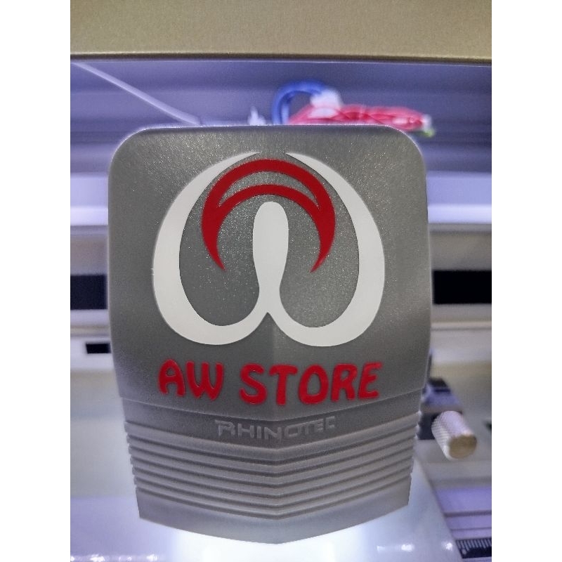 

Custom sticker Logo 1 warna 2 warna Bahan scotlet ukuran 5 cm